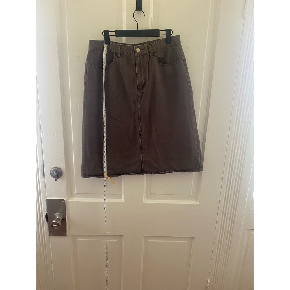 Women’s GHBass & Co. Size 12 Olive Green Skirt Zipper and Button Up Slit in back